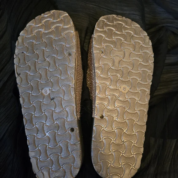 H2K Gold Slide Sandals Size 8 - Picture 4 of 7